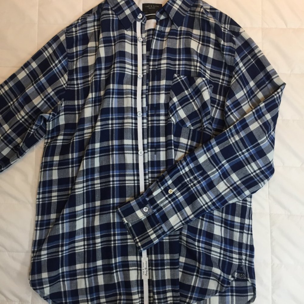 Rag and Bone Plaid Beach Shirt
